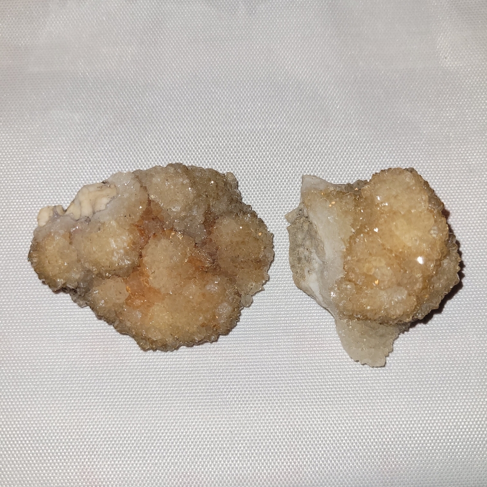 Real Missouri Pink and Orange Druzy Quartz with Agate